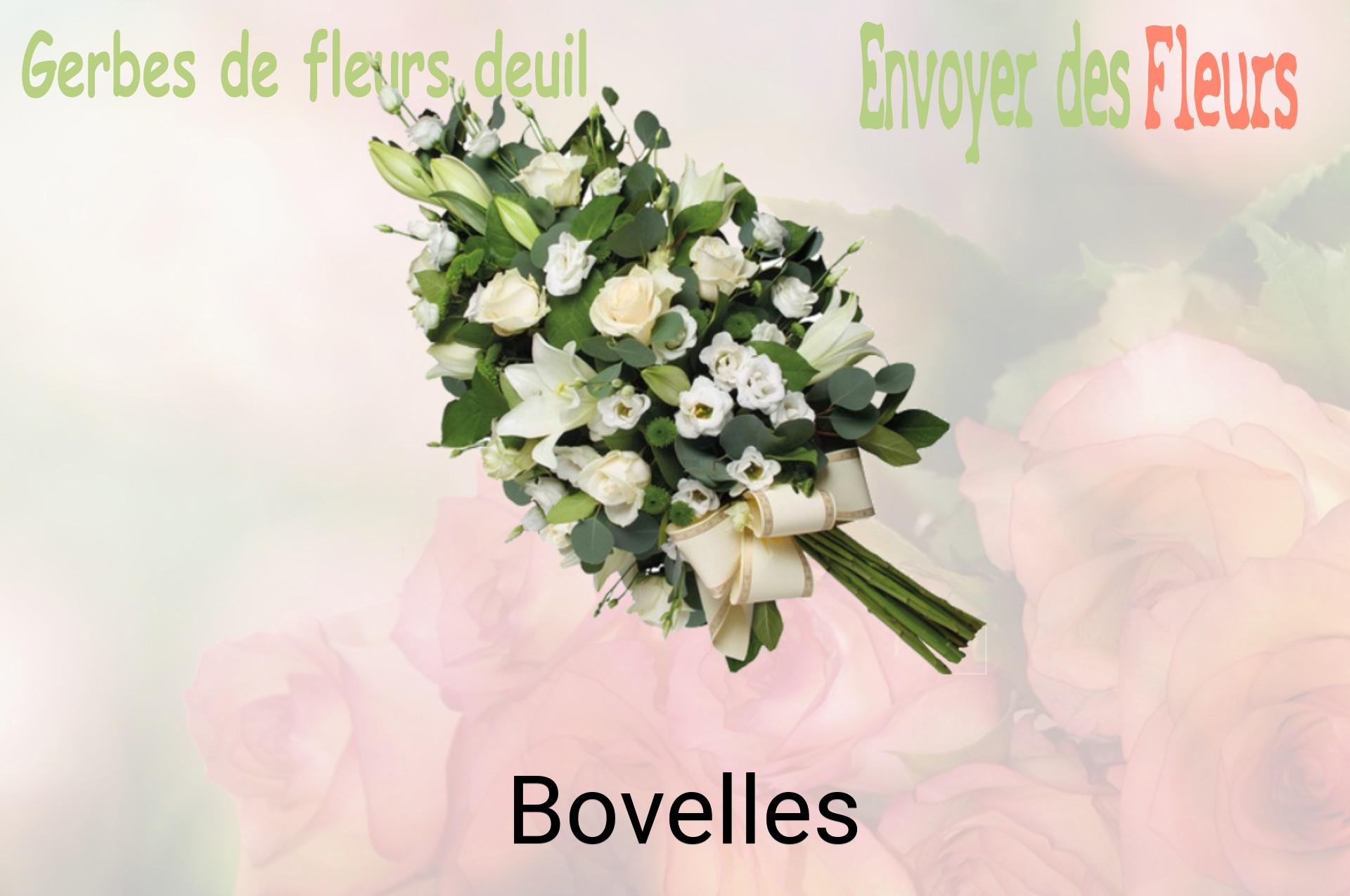 Gerbe de fleurs de deuil livrée à Bovelles